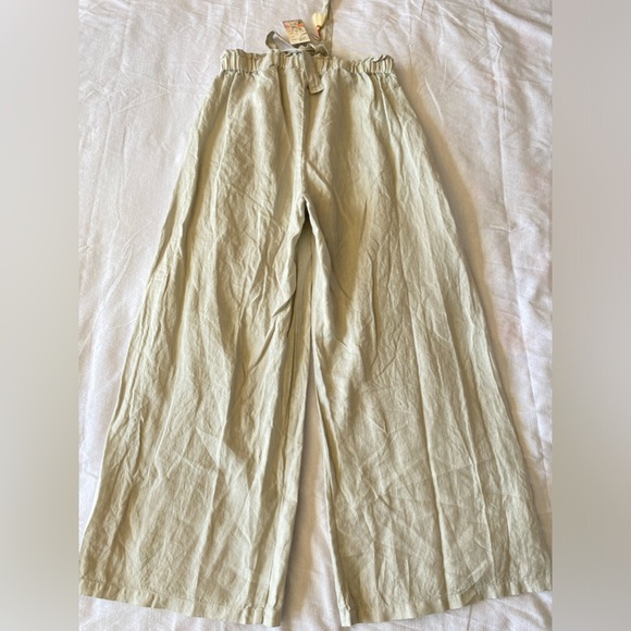 Johnny Was Linen Paperbag Wide Leg Pants - Picture 15 of 15